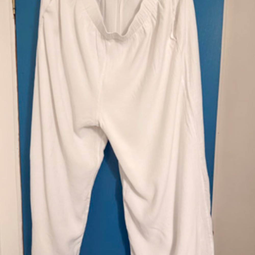 Wide leg linen blend pants, Abercrombie & Fitch